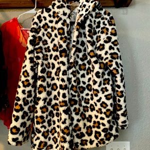 Womens fleece jacket with hood